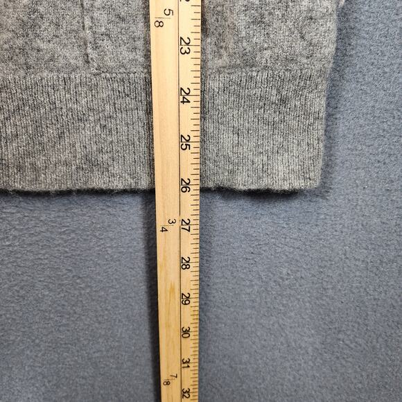 Max Studio Womens Cardigan Sweater Medium Grey 2 Ply Cashmere Pockets Classic - Picture 5 of 11